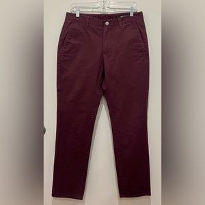 Bonobos Tailored Fit Original Chino, Size 31/30, Mulberries